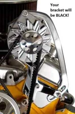 Small Block Chevy Short Water Pump BLACK Alternator Mount Bracket Driver Side