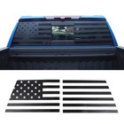 US Flag Rear Window Sticker Decal Trim for Chevy Silverado 19+ Black Accessories