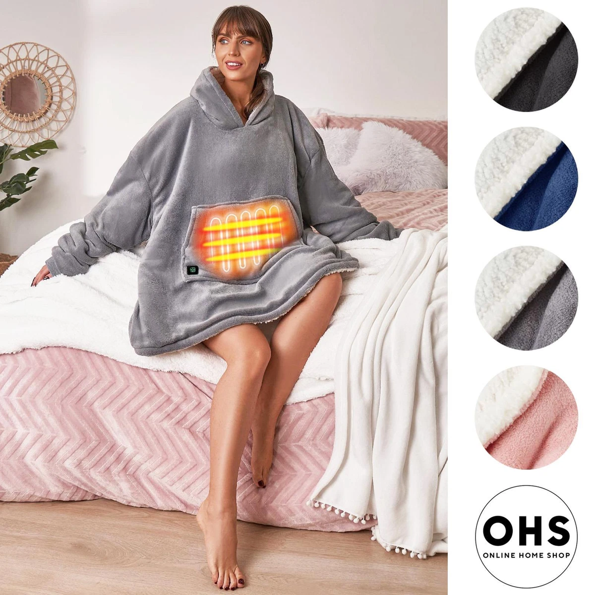 Hooded blanket shop with sleeves