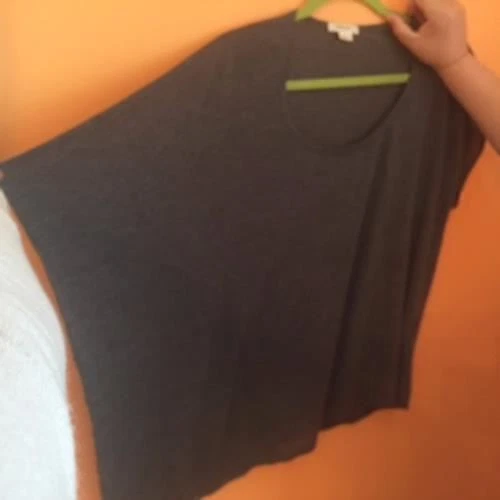 Pre-owned HELMUT LANG Oversized Gray Sleeveless Jersey Asymmetrical Top SZ P - Image 3 of 4