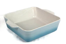Koov Blue Square Ceramic Bakeware Baking Dish Casserole Lasagna Pan 9"