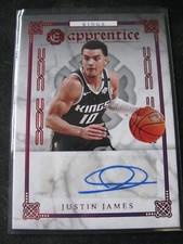 JUSTIN JAMES 2019-20 Panini Chronicles Excalibur Apprentice Signatures RED #30