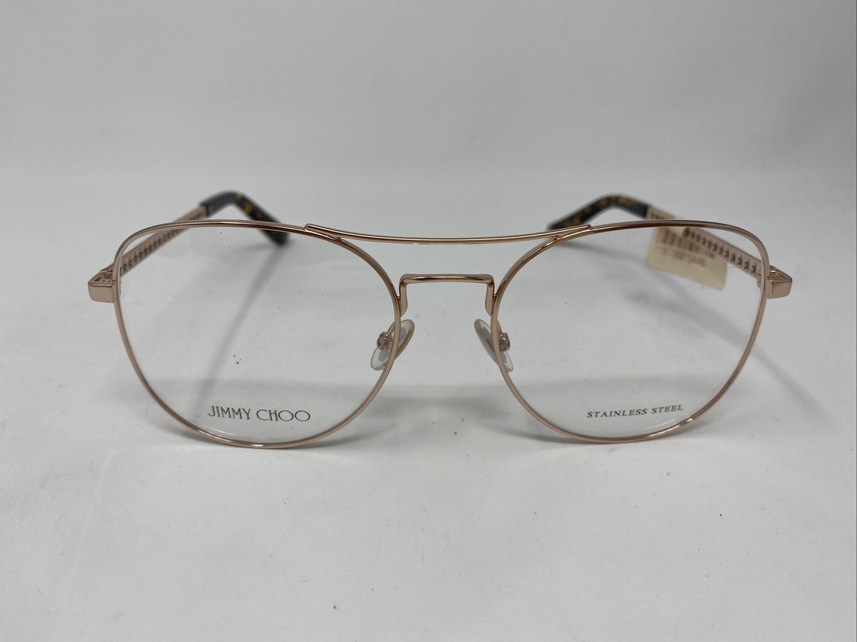 JIMMY CHOO JC 200 GOLD 54/18/140 EYEGLASSES FRAME ITALY-W27  display picture 2