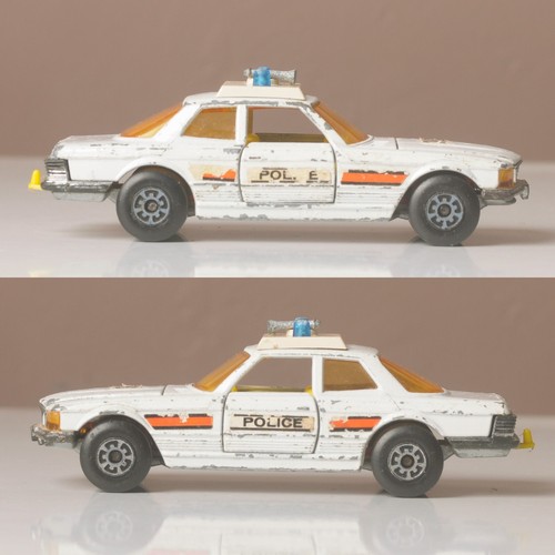 2x Matchbox Speed Kings, Police, Bandolero, 350 SLC Mercedes, '72 '74, Playworn - Bild 13 von 23