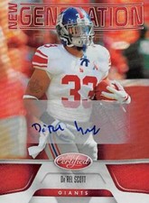 Da'Rel Scott autographed Football Card 2011 Panini New Generation 172 LE 215/250
