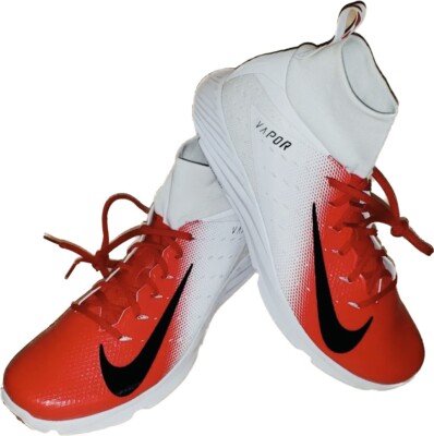 Nike Vapor Untouchable Speed Turf 2 Football WHITE RED AO8744-107 Size 14 New Size 14 Nike Vapor Untouchable Speed Football Turf 2 Cleats  main image 2