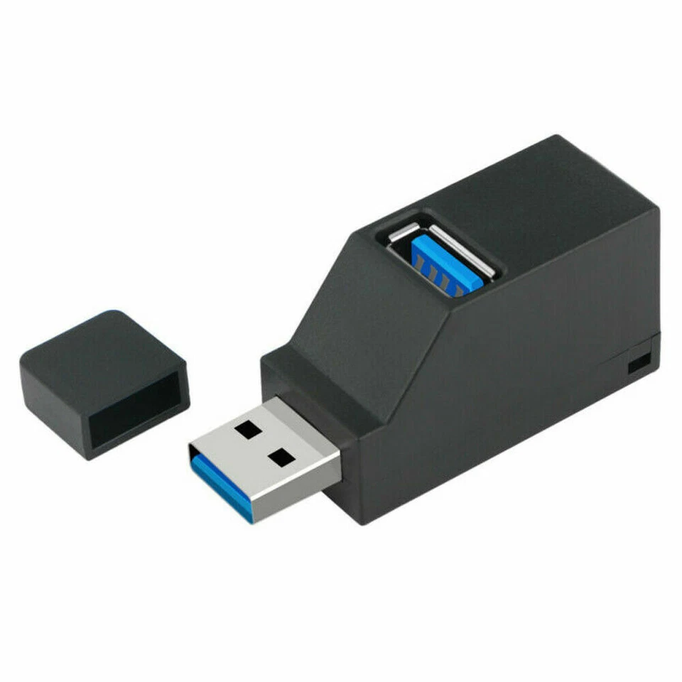 Mini USB 3.0 2.0 HUB 3 Port Verteiler Adapter für PC Laptop Macbook Notebook UH1 - Bild 2 von 3