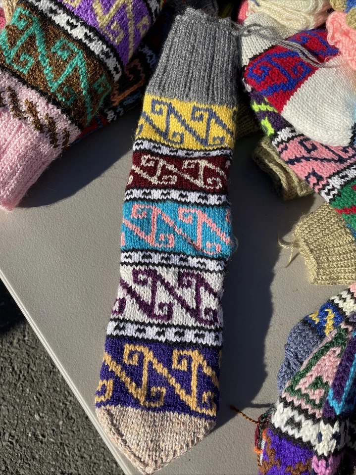 Ручной вязки носки шерсти + хлопковая смесь ручной работы теплый мягкий зимние носки длиной - Изображение 4 из 4