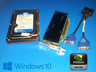 HP Pavilion Slimline s5503w Windows 10 Home 64 500GB Hard Drive + Video Card Set