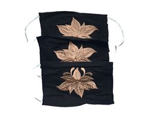 3 Pack of Handmade Mexican Embroidered Fabric Face Masks - Floral Face Mask