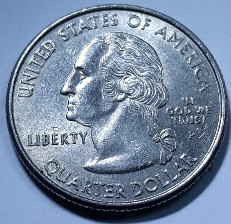 2000-P Massachusetts State Quarter ERROR Obverse Die Chips "IGWT".......A27 - Image 2 of 4