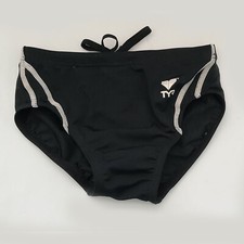 TYR Kids Swimwear Swim Brief Size 22 Black New Made in USA