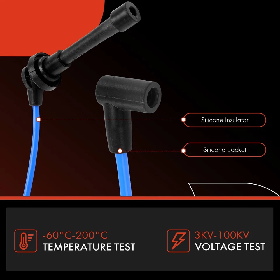 6x Juegos de cables de bujía para Honda Passport 1994-1996 Isuzu Rodeo 93-96 V6 3,2 L Foto 4 de 4