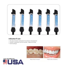 Dental Universal Light Cure Composite Resin A1-B1/Etching Gel/Bonding Adhesive