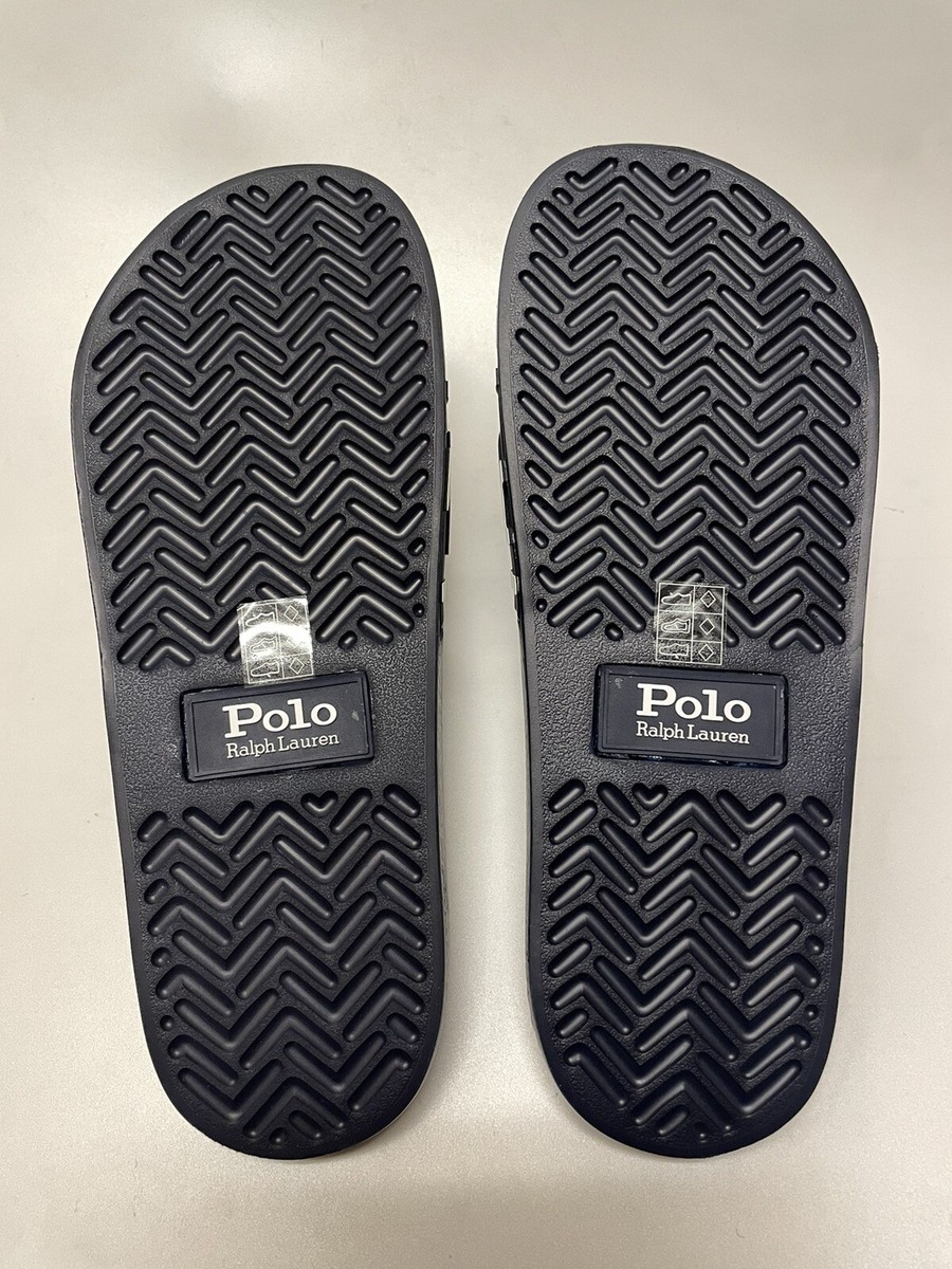 Polo Ralph Lauren Men\'s Big Logo Slides Sandals Navy Blue Polo Ralph Lauren | Shoes | Polo Ralph Lauren Cayson Big  main image 4