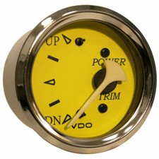 VDO Allentare Yellow Blue Trim Gauge Evinrude Johnson Engines 12V 382-14763