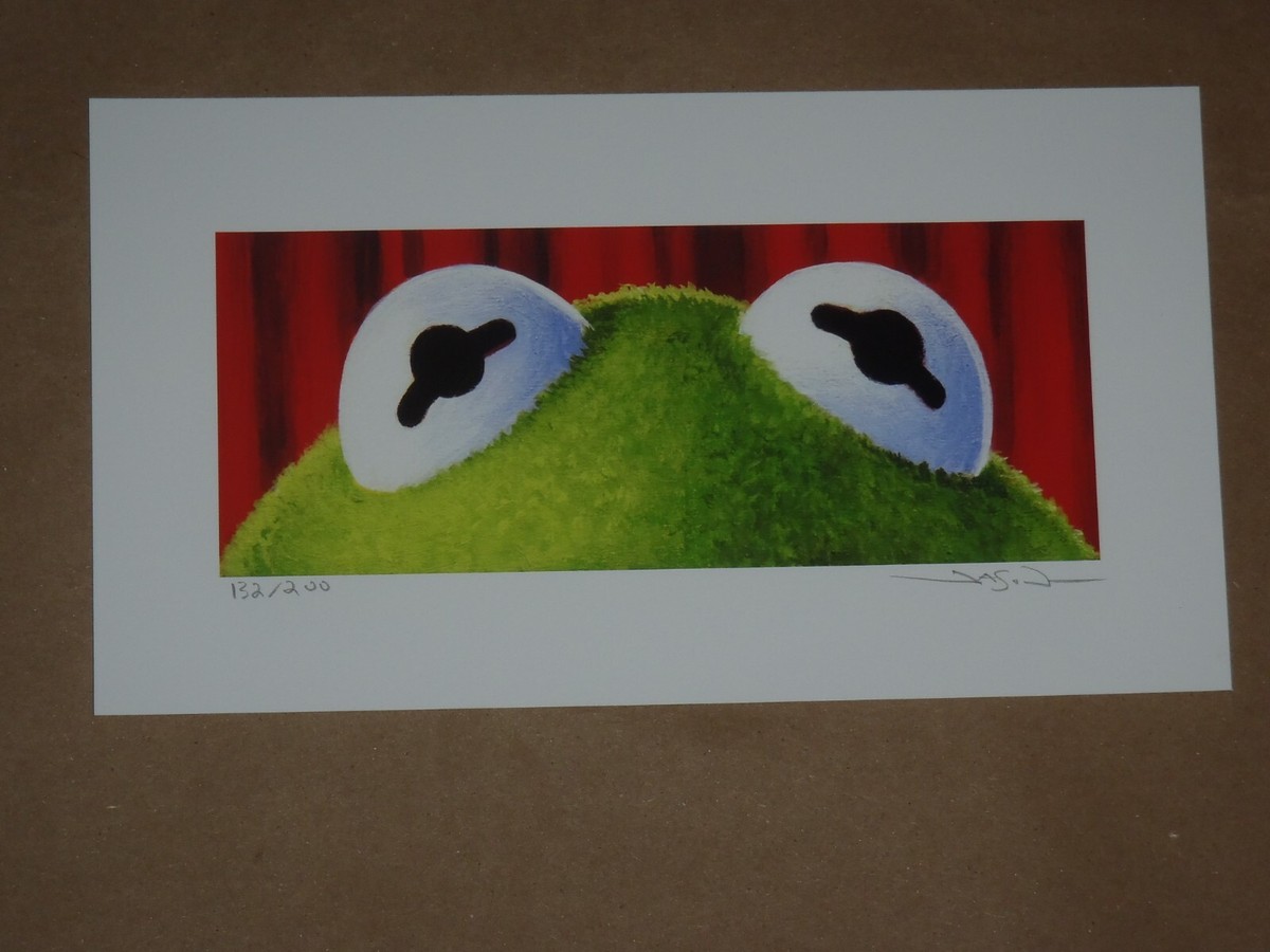 Kermit the Frog Eyes Without A Face art print poster Muppets Jason