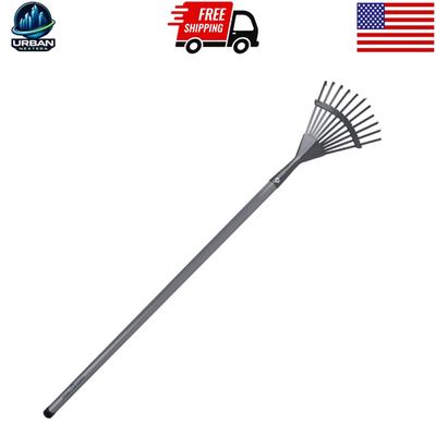 #ad #ad Project Source 12in Carbon Steel Lawn Rake Steel Handle Yard Tool $7.73
