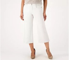 NYDJ Cool Embrace Wide Leg Denim Crop Jeans-Optic White-Petite 12-NWT-A575295