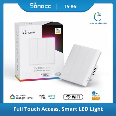 TX Ultimate  T5 86  Wall Switch Full Touch Access LED Light Edge Multi-Sensory R
