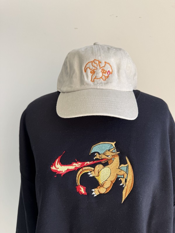 Charizard Pokemon strap back dad hat