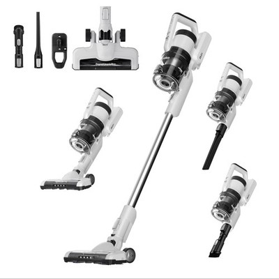 Eureka Cordless Vacuum Cleaner, Anti-Tangle,Hard Floor, Pet Hair, White NEC280WH