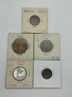 U.S. Type Set Coin Lot 5 Coins - Seated Liberty, BU Quarter, Large Cent, Etc.