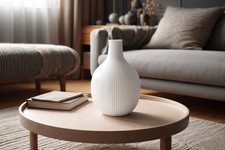 Image of Half Ribbed Design Vase | Modern Minimalist Vase | Home Decor UK Buy2 Get1 Free