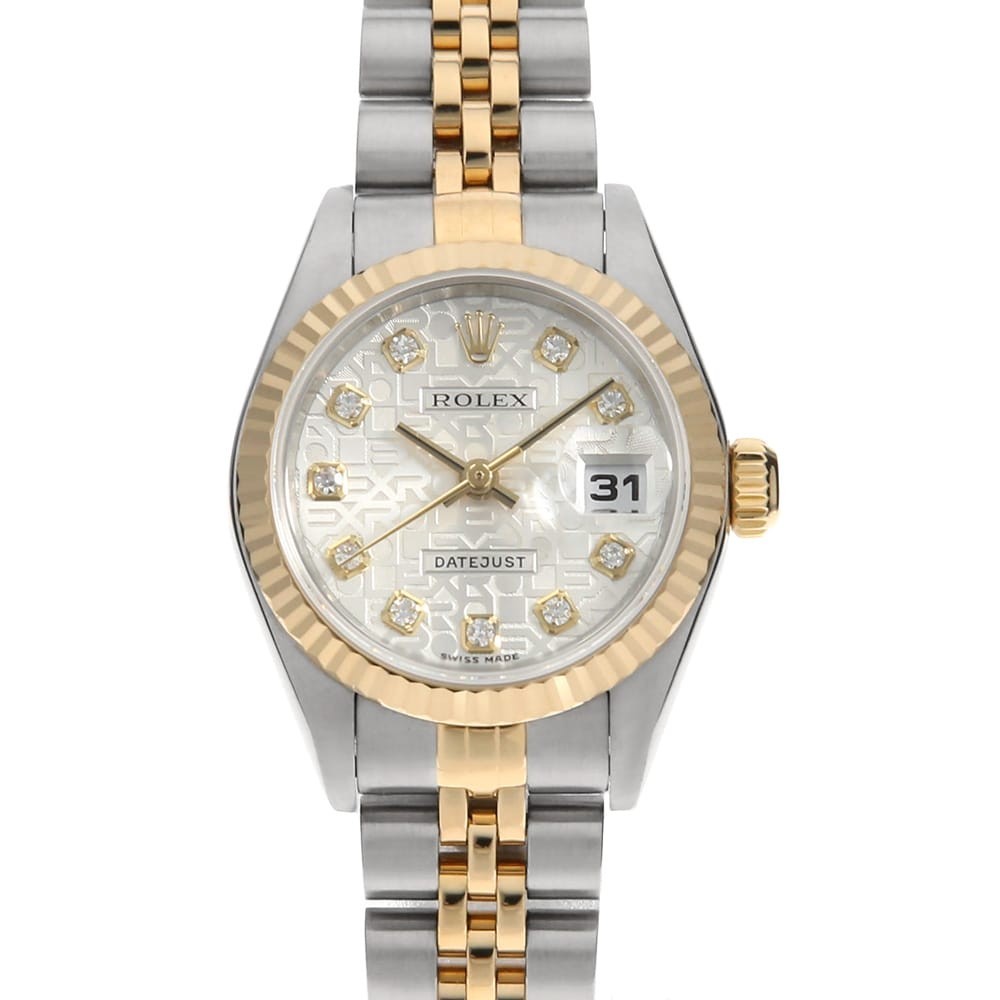 ROLEX Datejust 10P Diamond 79173G Silver Carving computer Y Number second ha...