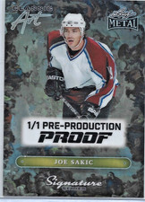 2024 Leaf Metal Signature Series Joe Sakic Art Signature Series Proof #1/1