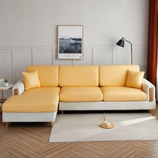 PU Leather Sofa Seat Cover Waterproof Slipcover Cushion Elastic Settee Protector