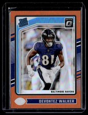 2024 Donruss Optic Orange Devontez Walker Rookie 100/249 Baltimore Ravens #228