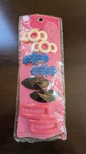 Rare Vintage Goody Wire Clasp Barrettes 1970s Mod Plastic Chunky Set Of 8 NOS