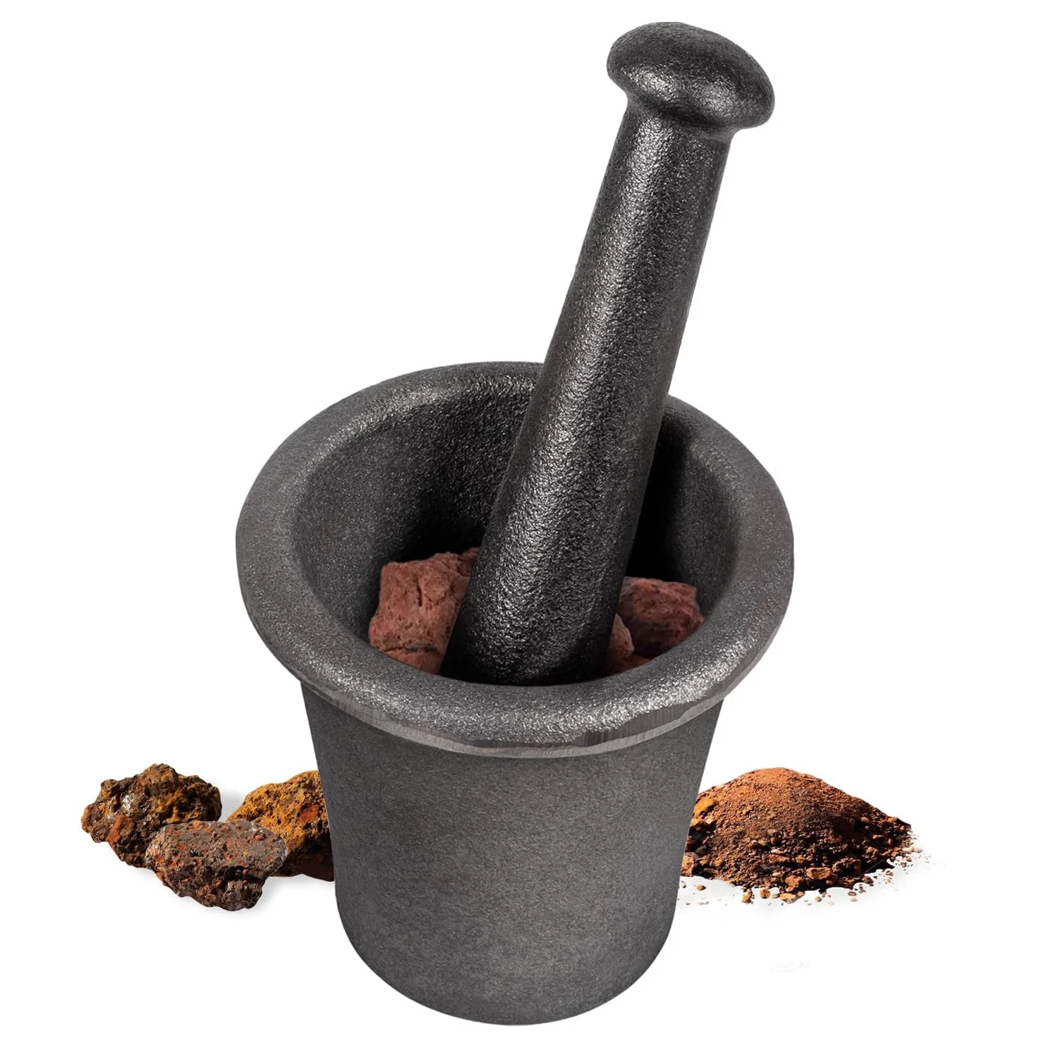 Cast Iron Mortar Pestle Tool Set Rock-Ore Crusher Grinder Large Size 3.6KG
Opens in a new window or 