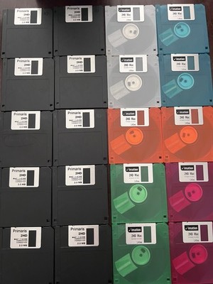 Lot of 20 2hd Mac Format Floppy Disks 3.5 1.40mb 2.0mb Imation Primaris