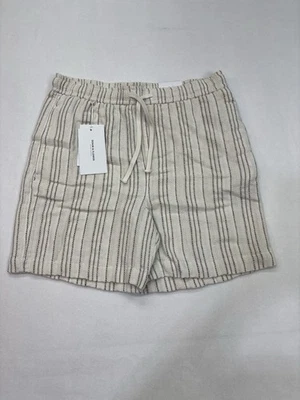 NEW Denim & Flower Shorts Men Large 34 Textured Striped Drawstring Casual Summer - Image 1 of 3