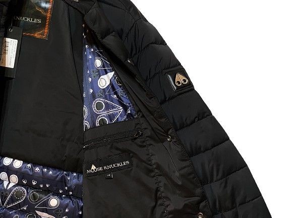 Moose Knuckles Black Lightweight Down Jacket Button 5705134785 25040416