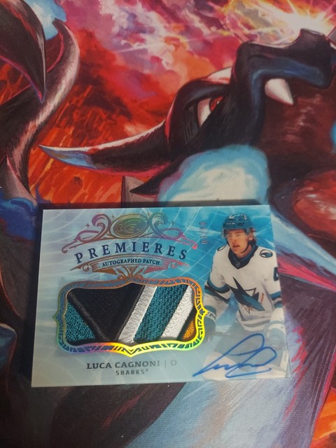 2025-26 UD Ice Premieres Luca Cagnoni 4-Color Patch Auto Rookie Card RC 4/10 SSP