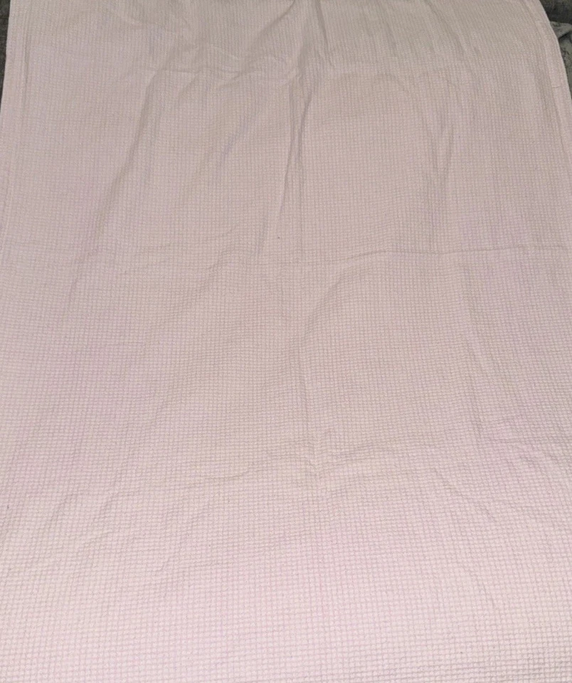 Vintage Pink Baby Blanket Waffle Weave Cats Carriage Bath Duck 39” X 28” HTF - Image 2 of 4