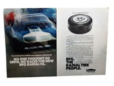 1971 BFG Radial T/A Tire Ad 2-Page Vintage B.F. Goodrich Racing