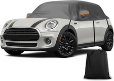 Half Car Cover Compatible with 2000-2026 Mini Cooper/S/Hardtop 2 Dr, Hail Protec