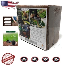 Easy Use Coco Coir Bricks 24pk: Organic Top Soil, 60 Gal, Sustainable, Weed Free