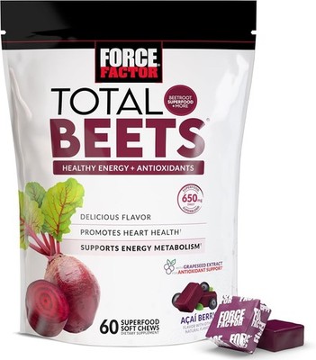Heart Supplement Health Superfood, Total Beets Soft 60 Chews, Elite Ingredients