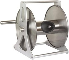 STAINLESS STEEL Wall Mounted Freestanding Professional Hose Reel + Fittings Set