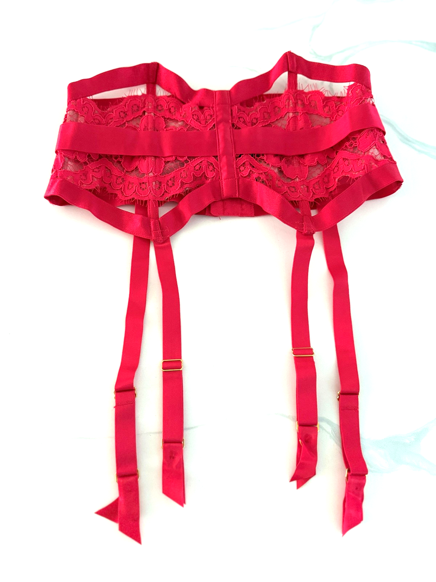 red garter belt victoria's secret 1781 Net Garter Belt Stockings main image 1