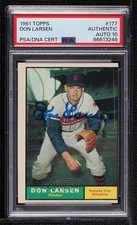PSA/DNA 1961 Topps Don Larsen #177 Certified Authentic Auto 0i76