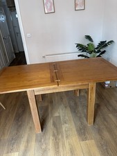 Solid Oak Dining Table With Extension