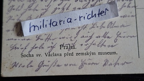 AK Ansichtskarte Feldpost 1. WK 1914 PRAG Denkmal Heiliger Wenzel, Wenzelsplatz - Picture 3 of 3