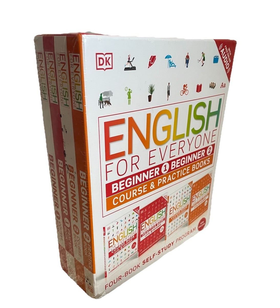 English for Everyone: Beginner Box Set: Course and Practice Books―Four-Book Self-Study Program (DK English for Everyone) English for Everyone Beginner Box Set: DK: 9780593849613