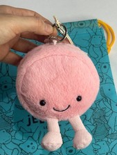 Jellycat Amuseables Pink Mia Macaron Plush Bag Charm Keychain Cute Gift NWT